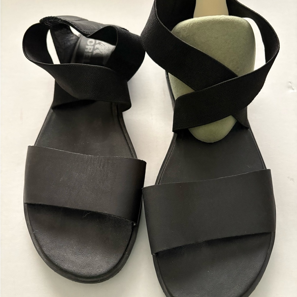 Sorel Black Casual Sandals Slip-On Design